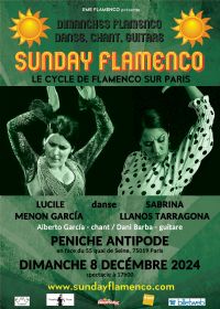 spectacle Sunday Flamenco. Le dimanche 8 décembre 2024 à Paris19. Paris.  17H00